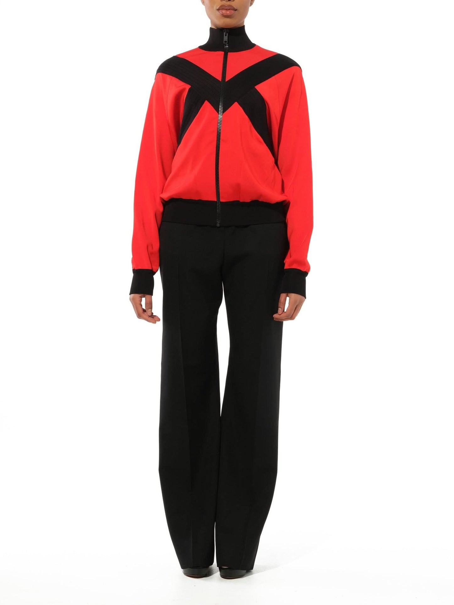 GIVENCHY Turtle Neck Multi Sweater (Red)