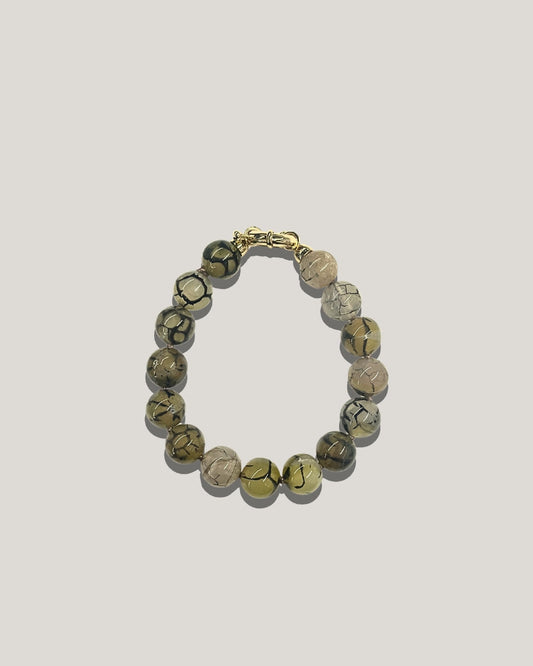 Image of Bracelets. Product name - Tuscany Bracelet Olive in colour by brand - Reliquia Jewellery
