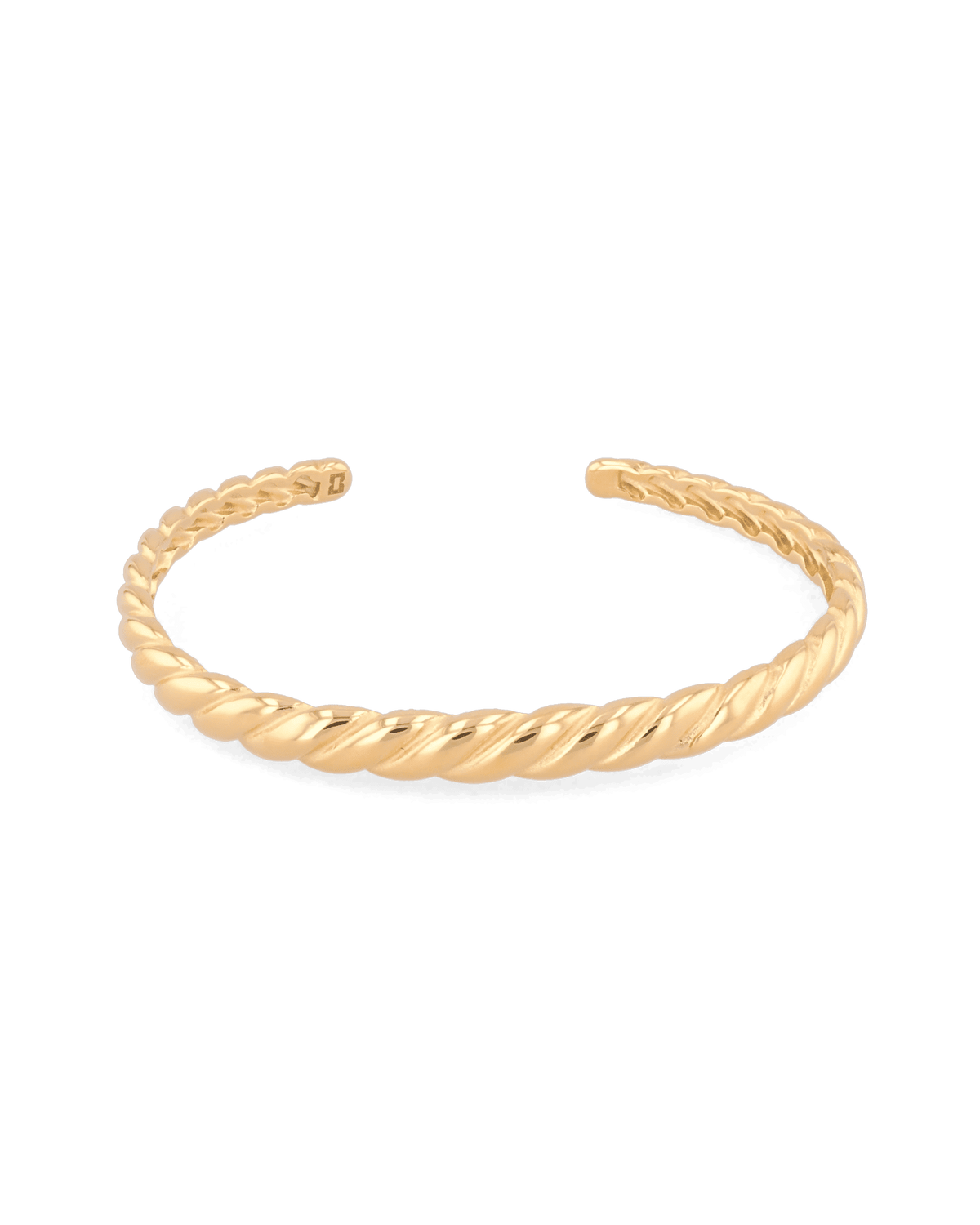 Image of Bracelets. Product name - Twist Dome Gold Cuff Bracelet in colour by brand - LAVANA