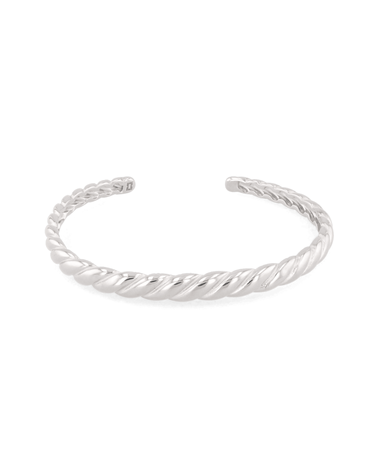 Image of Bracelets. Product name - Twist Dome Silver Cuff Bracelet in colour by brand - LAVANA