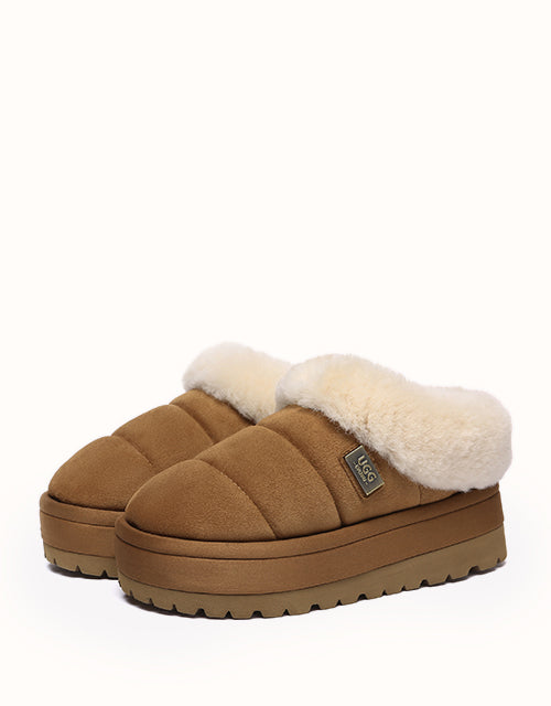 UGG EVERAU® Ulrika Platform Slippers (Chestnut)