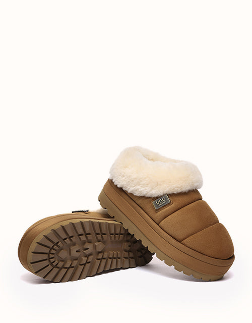 UGG EVERAU® Ulrika Platform Slippers (Chestnut)