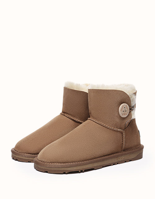 UGG EVERAU® Mini Button Boots (Chestnut)