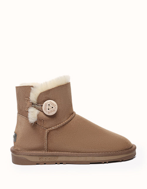 Image of Boots. Product name - UGG EVERAU® Mini Button Boots in Chestnut colour by brand - Everau
