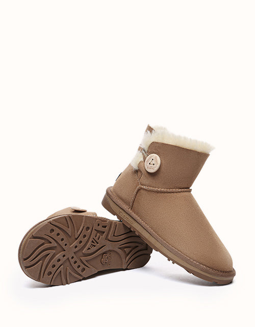 UGG EVERAU® Mini Button Boots (Chestnut)