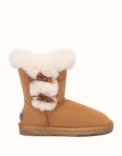Image of Boots. Product name - UGG EVERAU® Talia Boots in Chestnut colour by brand - Everau