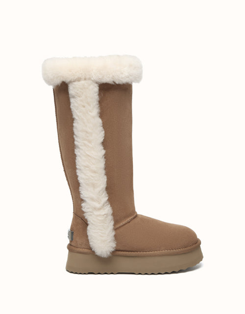 Image of Boots. Product name - UGG EVERAU® Tall Kazzi Boots in Chestnut colour by brand - Everau