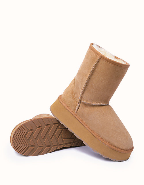 Urban UGG® Short Platform Boots (Chestnut)