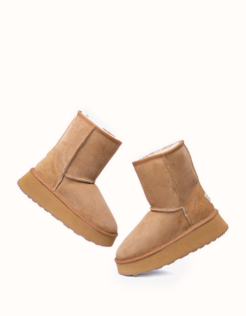 Urban UGG® Short Platform Boots (Chestnut)