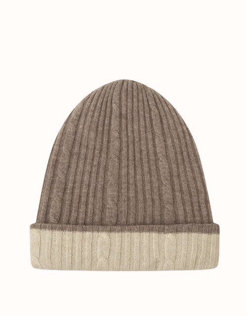 URBAN UGG® Urban Reversible Beanie (Brown/Beige)