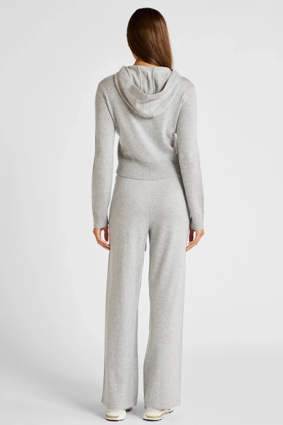 Two Way Knit Hoodie (Grey)
