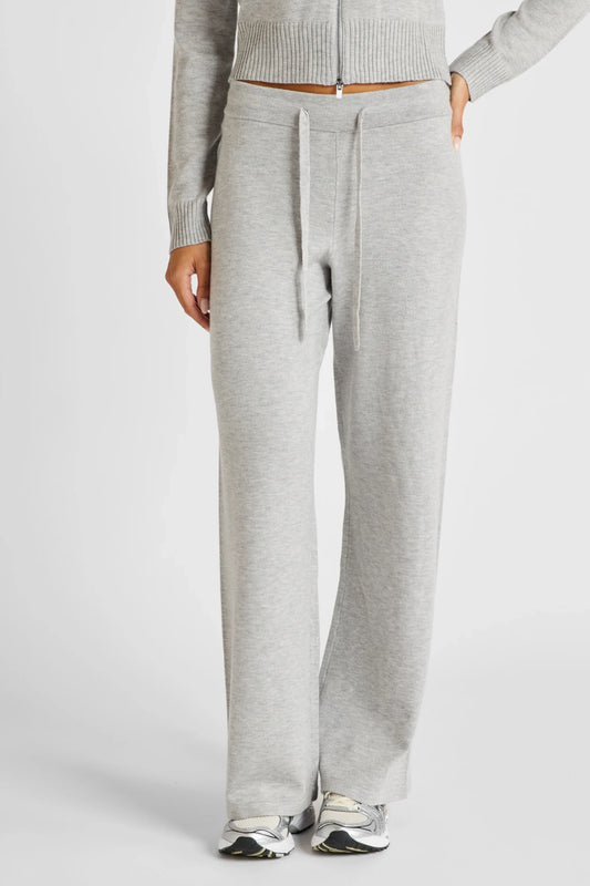 Image of Activewear. Product name - Wide Leg Knit Pant in Grey colour by brand - All Fenix