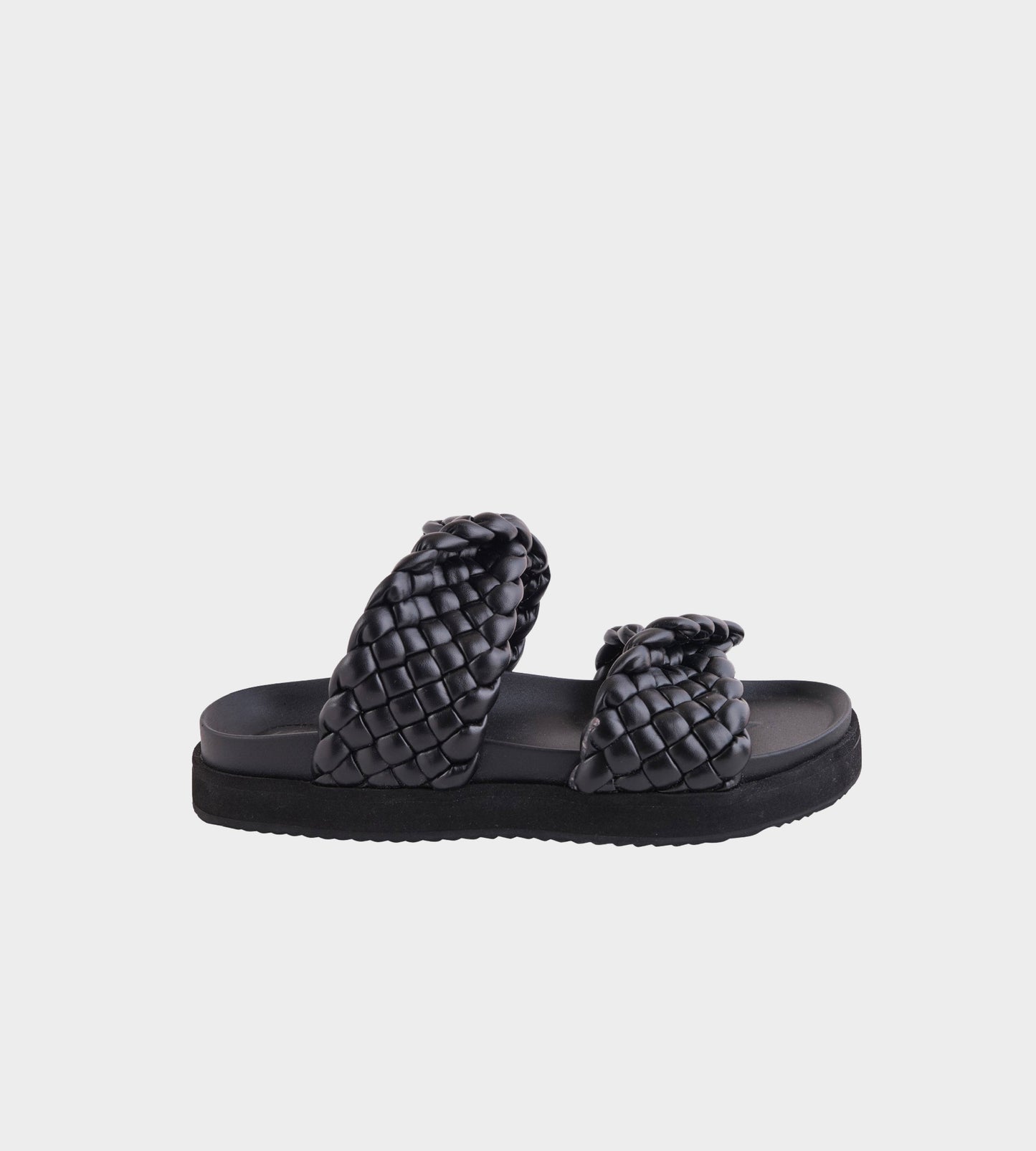 Image of Slippers. Productname: Walnut Melbourne Mim Slide in Black colour by brand - Walnut Melbourne