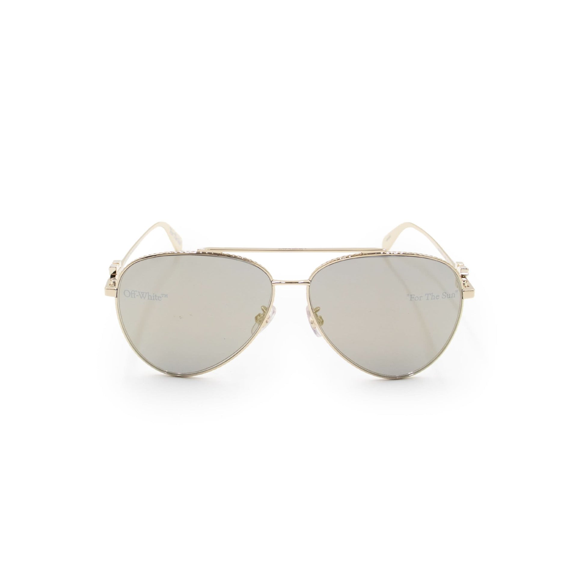 Image of Sunglasses. Productname: OFF-WHITE Pilot Sunglasses in GOLD colour by brand - OFF-WHITE