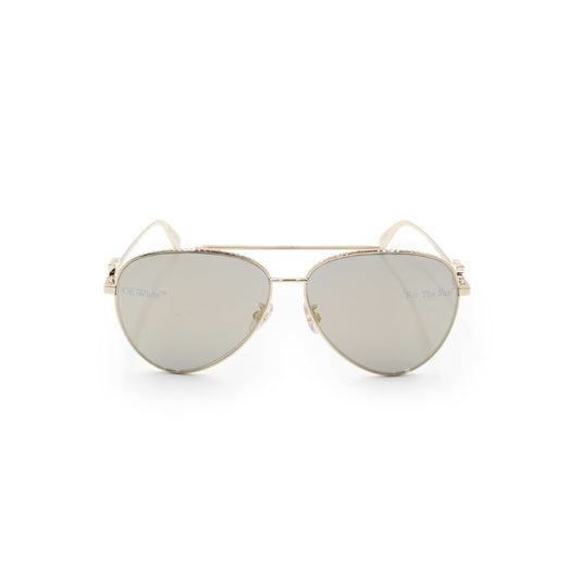 Image of Sunglasses. Productname: OFF-WHITE Pilot Sunglasses in GOLD colour by brand - OFF-WHITE