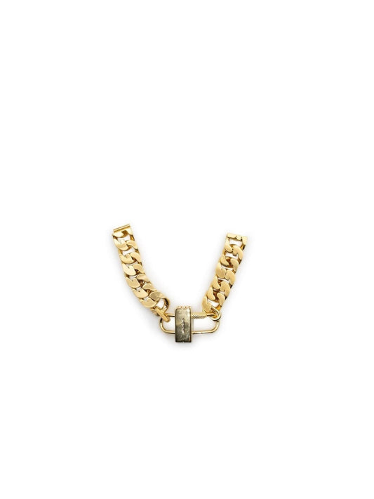 Image of Bracelets. Product name - G Chain Gold Lock Small Bracelet in Gold colour by brand - GIVENCHY