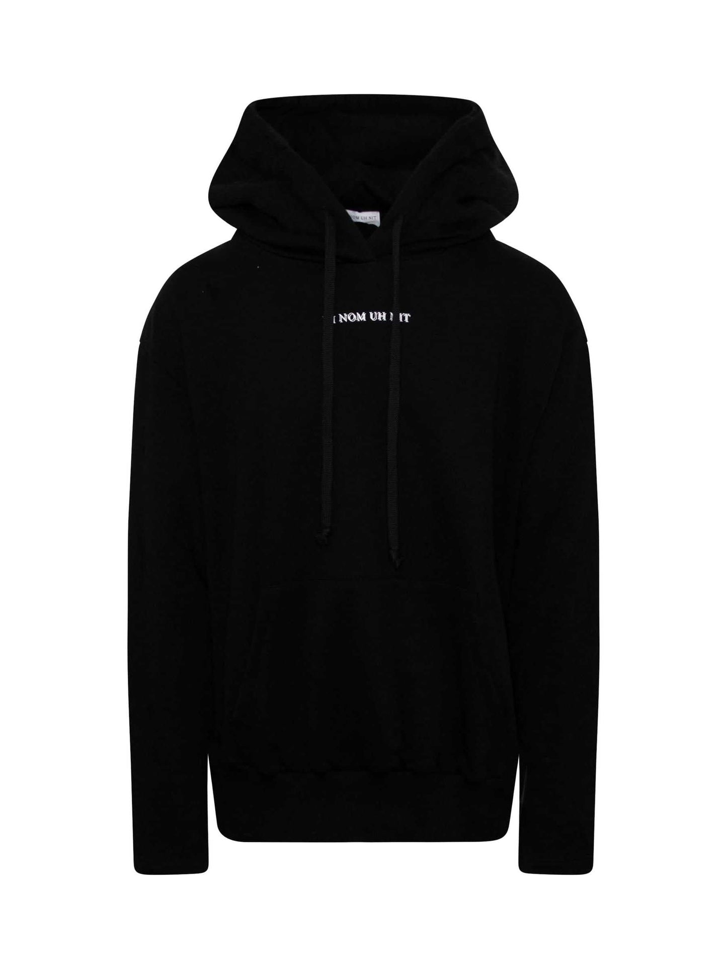 Image of a model wearing Outerwear. Productname: IH NOM UH NIT Bowie Flash Hoodie in BLACK colour by brand - IH NOM UH NIT