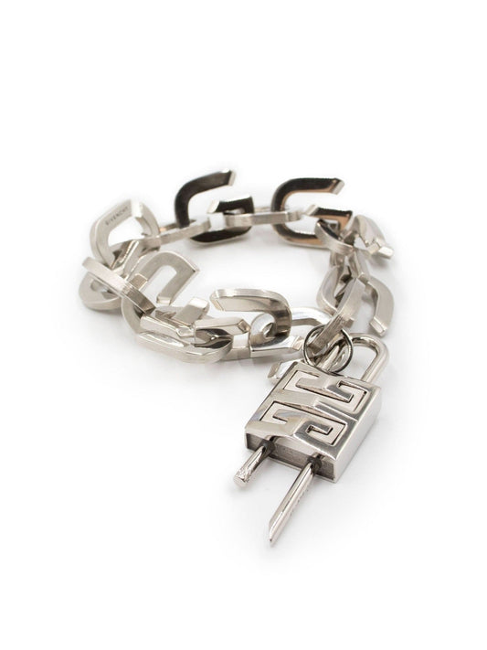 Image of Bracelets. Productname: GIVENCHY G Link Lock Medium Bracelet in SILVER colour by brand - GIVENCHY