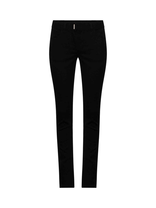 Image of a model wearing Denim. Productname: GIVENCHY Classic Slim Fit Jeans in BLACK colour by brand - GIVENCHY