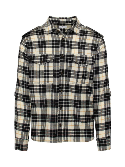 Image of a model wearing Tops. Productname: IH NOM UH NIT Jesus Shirt in BLACK colour by brand - IH NOM UH NIT