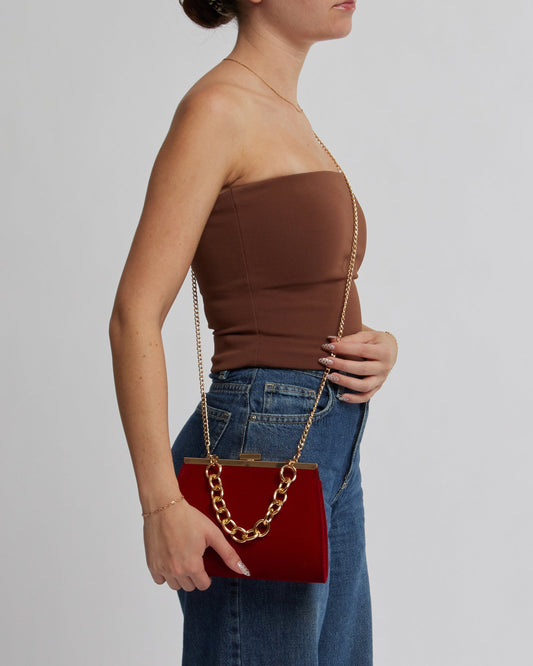 Image of Bags. Productname: Colette Red Crystal Top Handle Bag in Red colour by brand - Colette