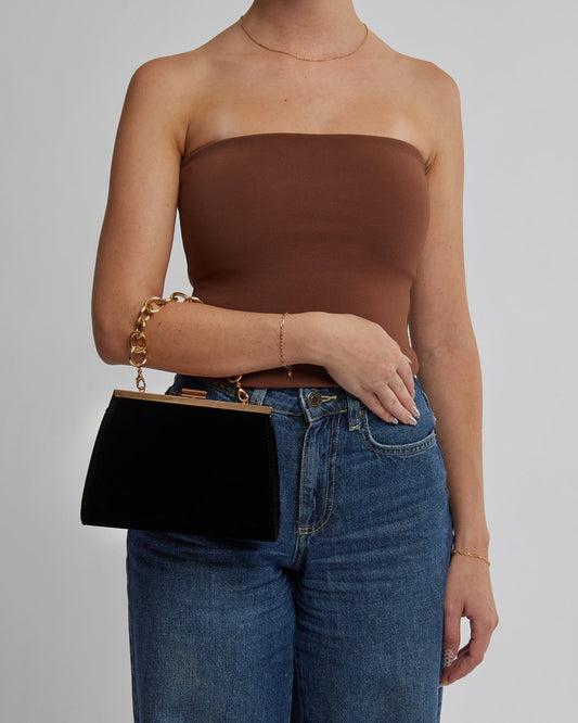 Image of Bags. Productname: Colette Black Crystal Top Handle Bag in Black colour by brand - Colette