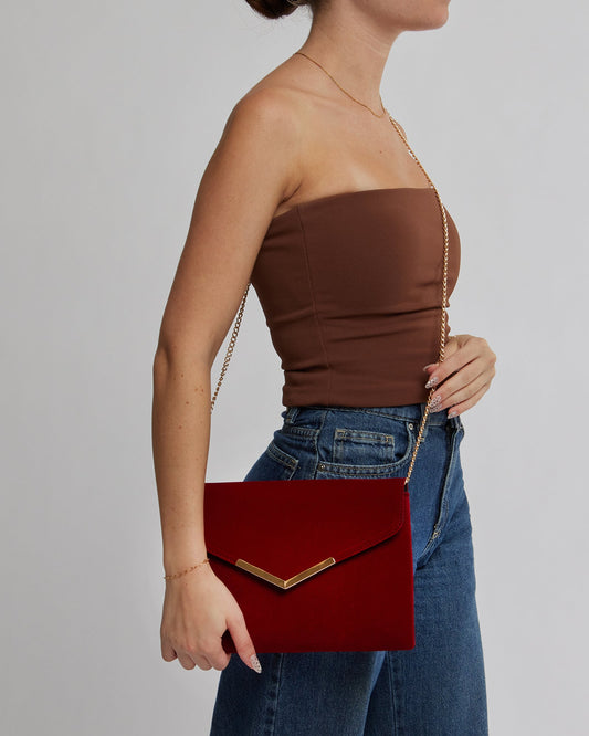 Image of Clutch Bags. Productname: Colette Red Jordana Clutch Bag in Red colour by brand - Colette