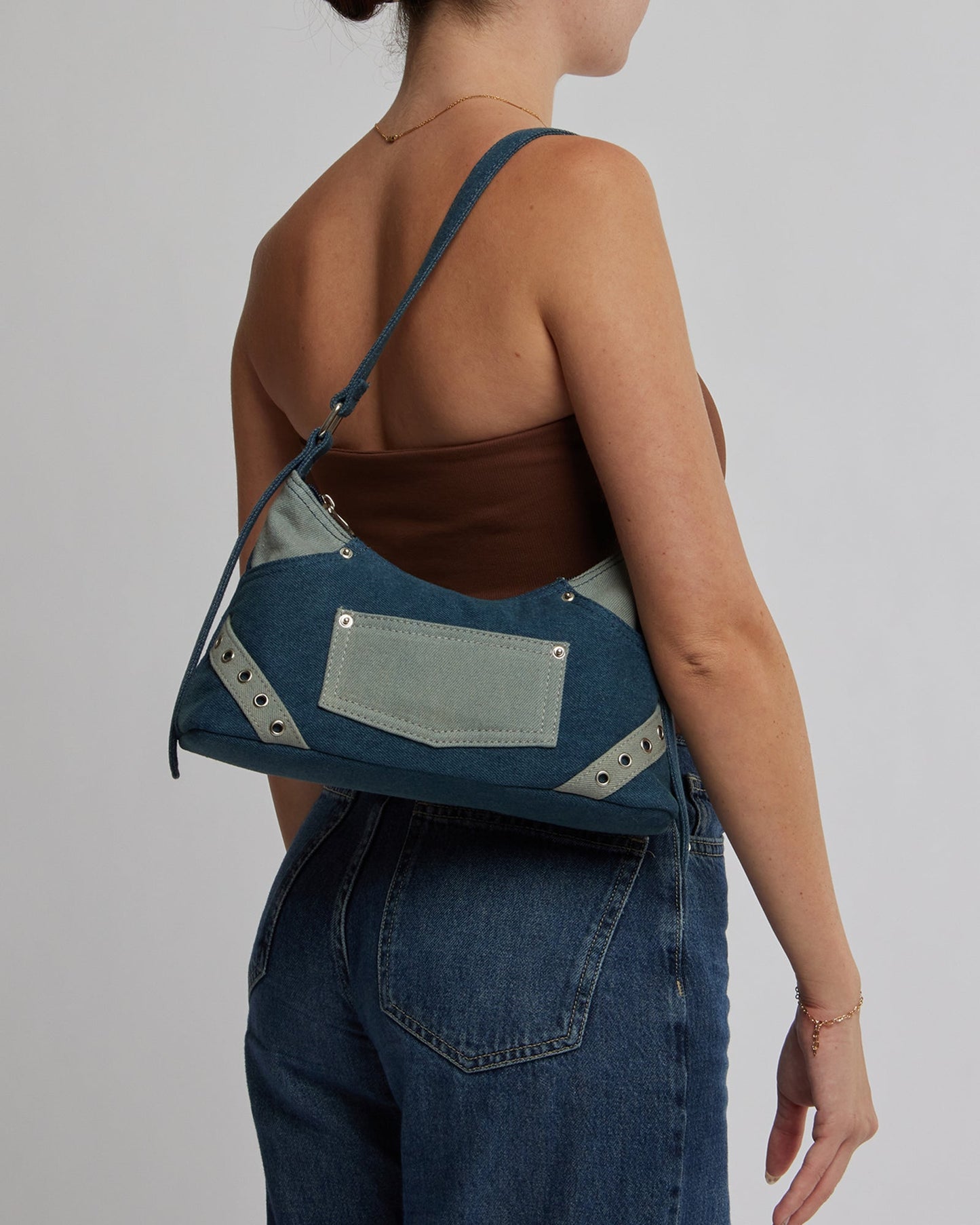 Colette Ashley Blue Shoulder Bag (Denim)