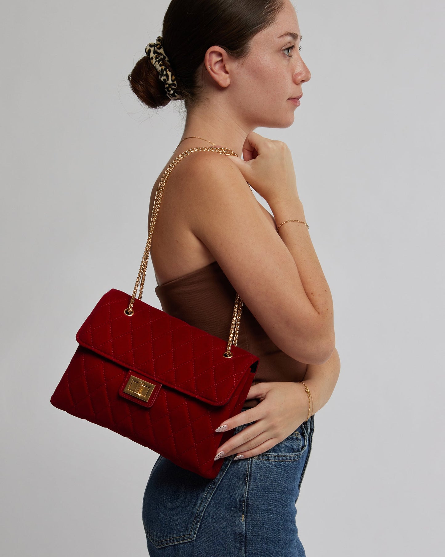Colette by Colette Hayman Zion Quilt Crossbody Bag (Red)
