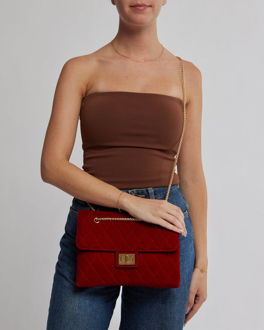 Image of Bags. Productname: Colette Red Zion Quilt Crossbody Bag in Red colour by brand - Colette