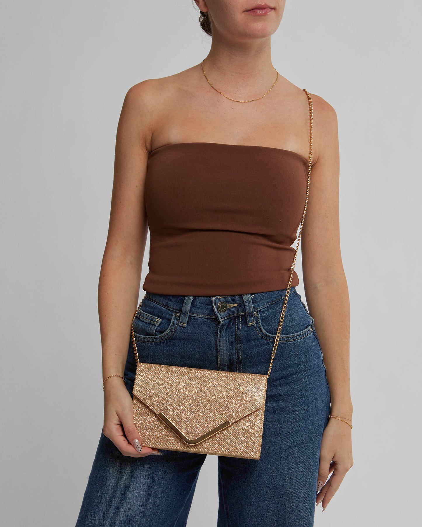 Colette by Colette Hayman Gold Lila Envelope Clutch Bag