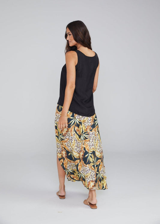 Lou Lou Iris Silk Sleeveless Camisole (Black)