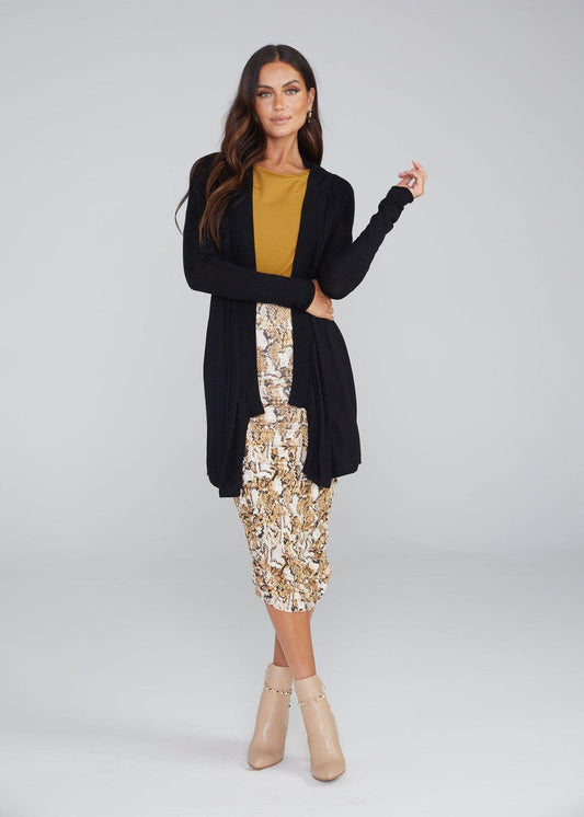 Lou Lou Lauper Cashmere/Bamboo Cardigan (Black)
