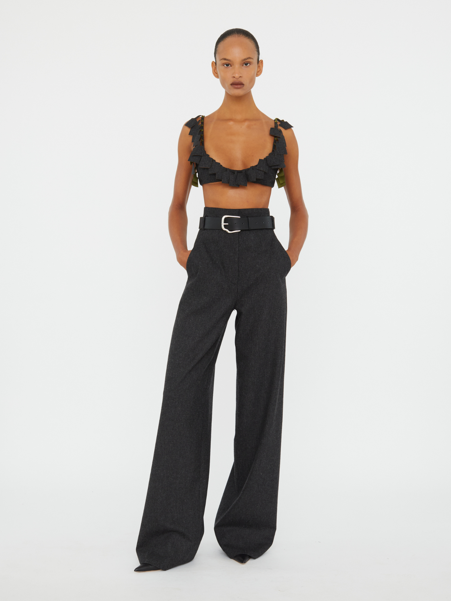 CHRISTOPHER ESBER Palmas High Waisted Trouser (Carbon)