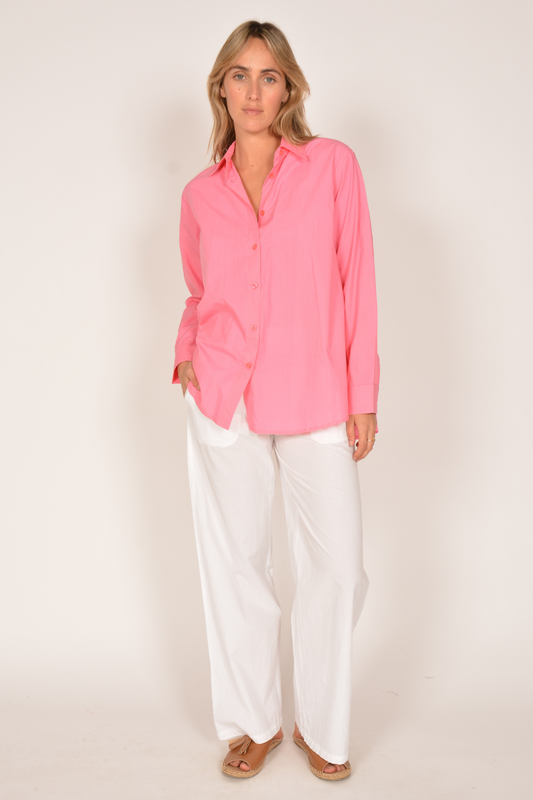Image of a model wearing Pants. Productname: Itami Pamplone Pant White in White colour by brand - Itami Division