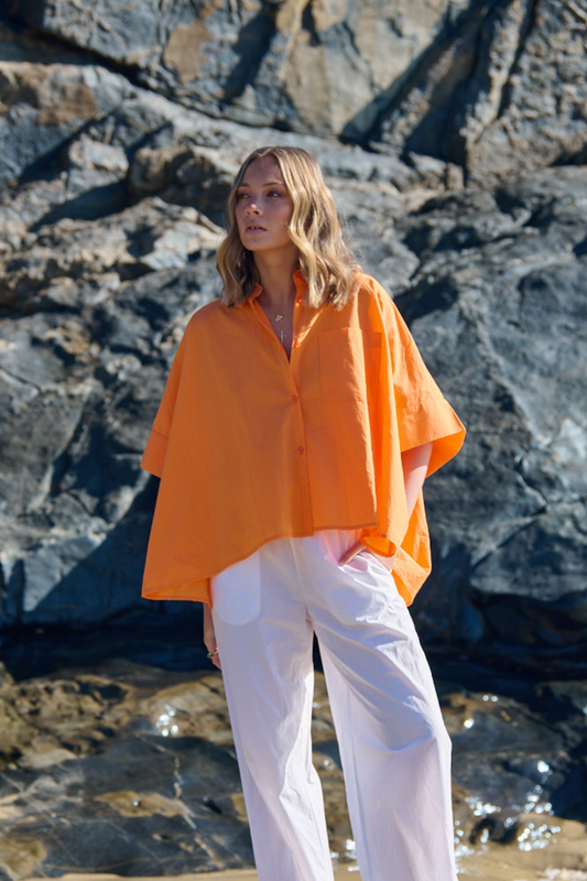 Image of Shirts. Productname: Itami Gigario Shirt Orange in Orange colour by brand - Itami