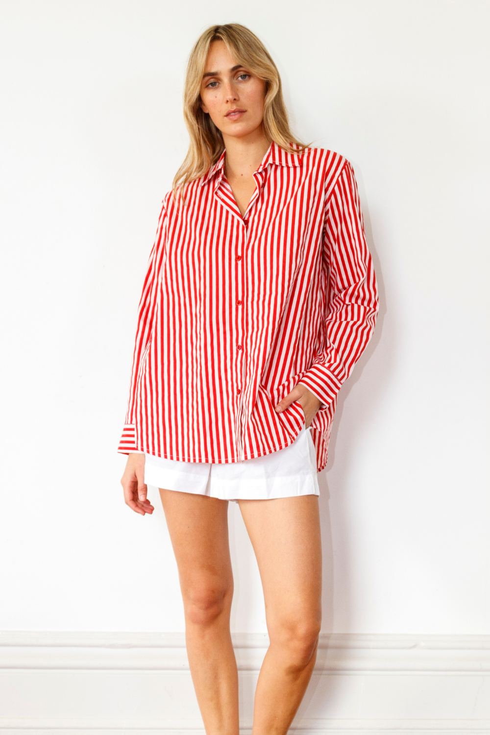 Division Itami Pamplone Shirt Olsen Stripe (Red)