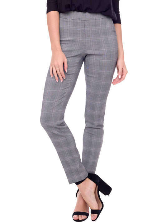 Image of a model wearing Pants. Productname: UP! PLAID TECHNO FULL-LENGTH PANT in Crossroads colour by brand - Up Pants