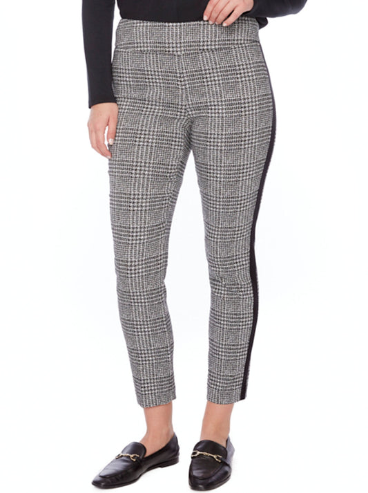 Image of a model wearing Pants. Productname: UP! 28" ARCTIC PLAID TECHNO ANKLE PANT in Artic colour by brand - Up Pants