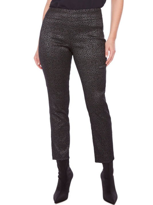 Image of a model wearing Pants. Product name - Up! 28" Luna Techno Ankle Pant in Luna colour by brand - Up Pants