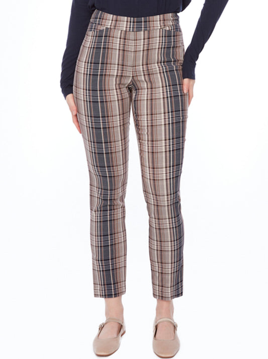 Image of a model wearing Pants. Productname: Up! Waterford Plaid Techno Full-Length Pant in Waterford colour by brand - Up Pants