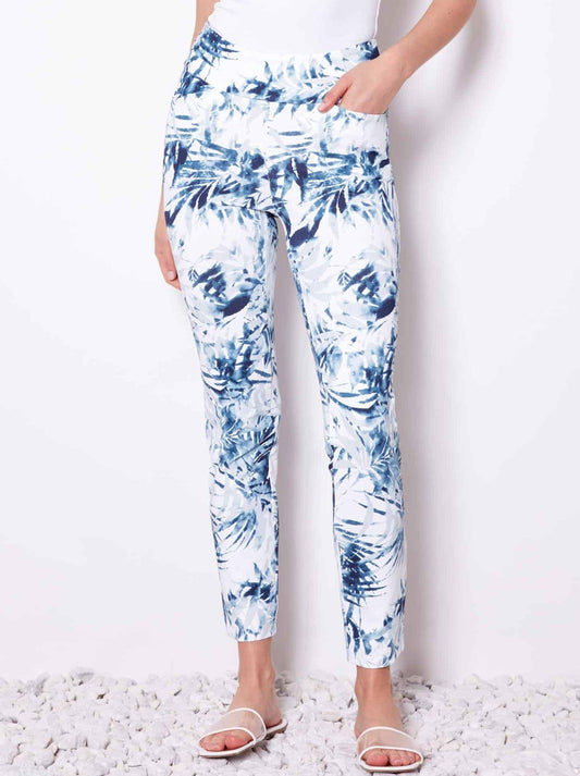 Image of a model wearing Pants. Productname: Up! Rio Soft Stream Ankle Pant in Rio colour by brand - Up Pants