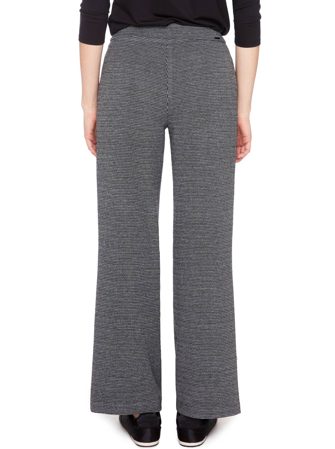 UP! KNIT WIDE LEG FULL LENGTH PANT (Check)