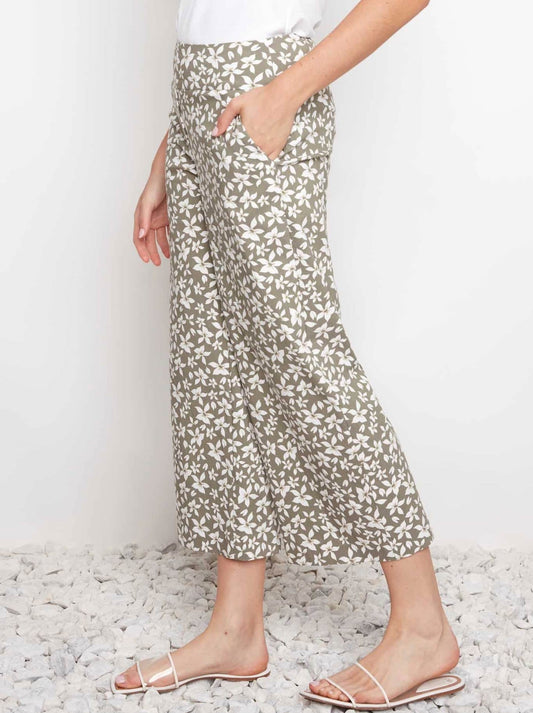 UP! TECHNO WIDE LEG CROP PANT (Wild Daisy)