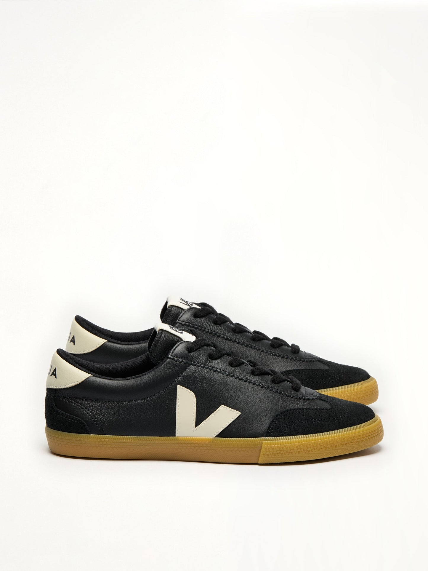 Image of Sneakers. Product name - Volley Sneaker in Black colour by brand - VEJA