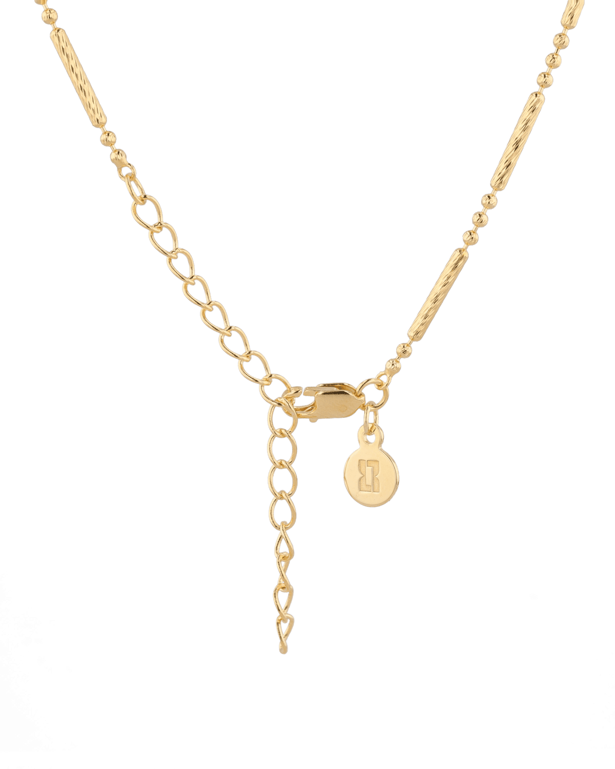 LAVANA Valencia Beaded Tube Gold Chain Necklace