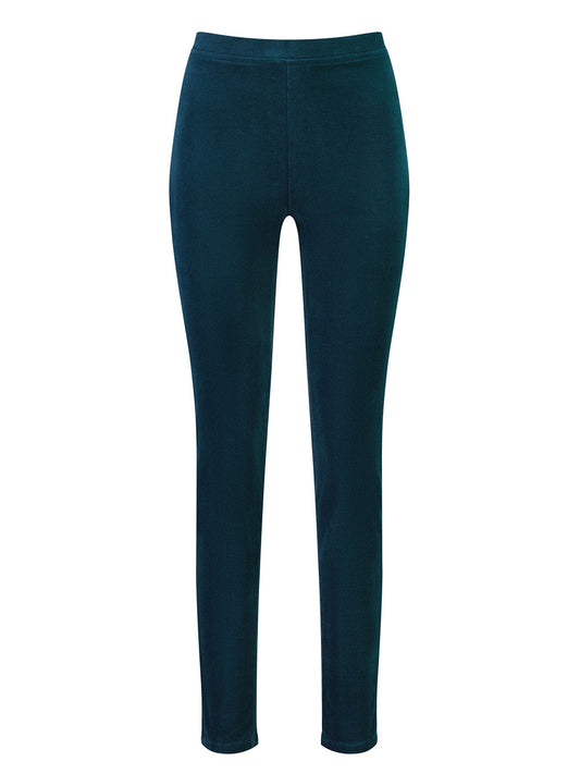 Vassalli Skinny Pull On Cord Pant (Peacock)