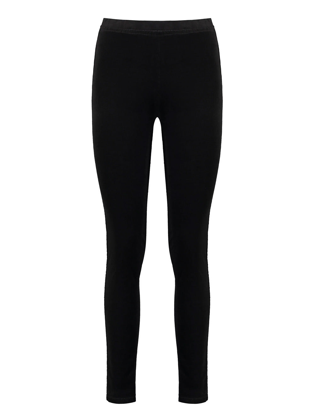 VASSALLI SKINNY PULL ON CORD PANT (Black)