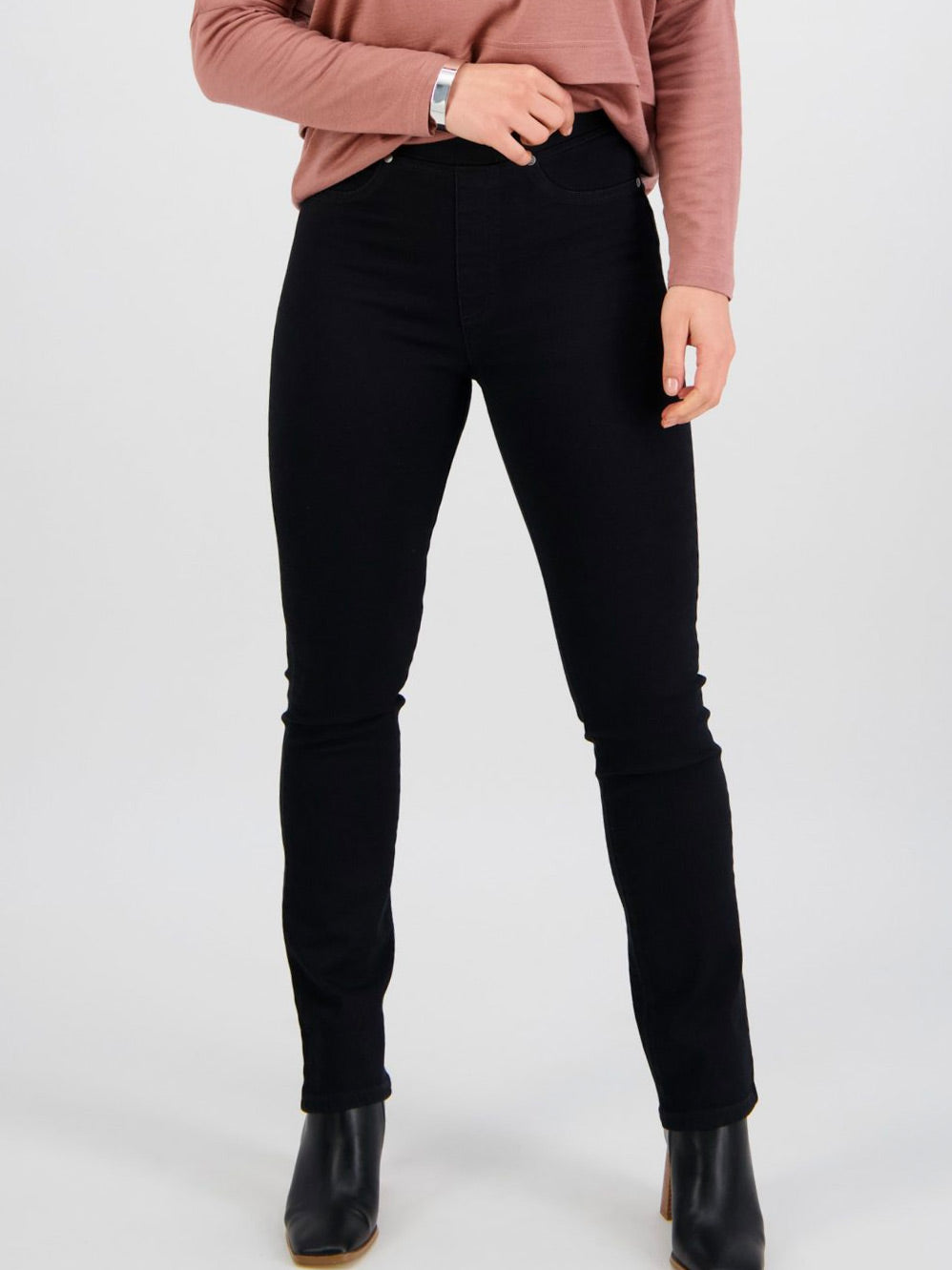 Vassalli Slim Leg Pull On Denim Pant (Indigo)