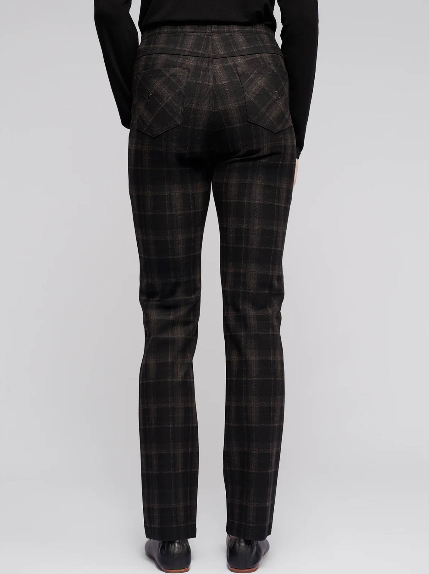 VASSALLI BAY SLIM LEG PULL ON PANT (Checkmate)